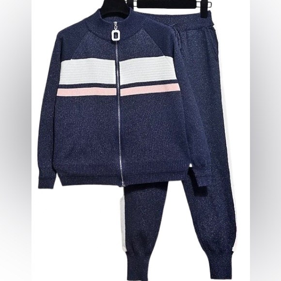 Women's Navy Blue Jumpsuit - Picture 2 of 7